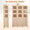 Natural Wood Room Divider 3 Panel Folding Photo Display Privacy Screen